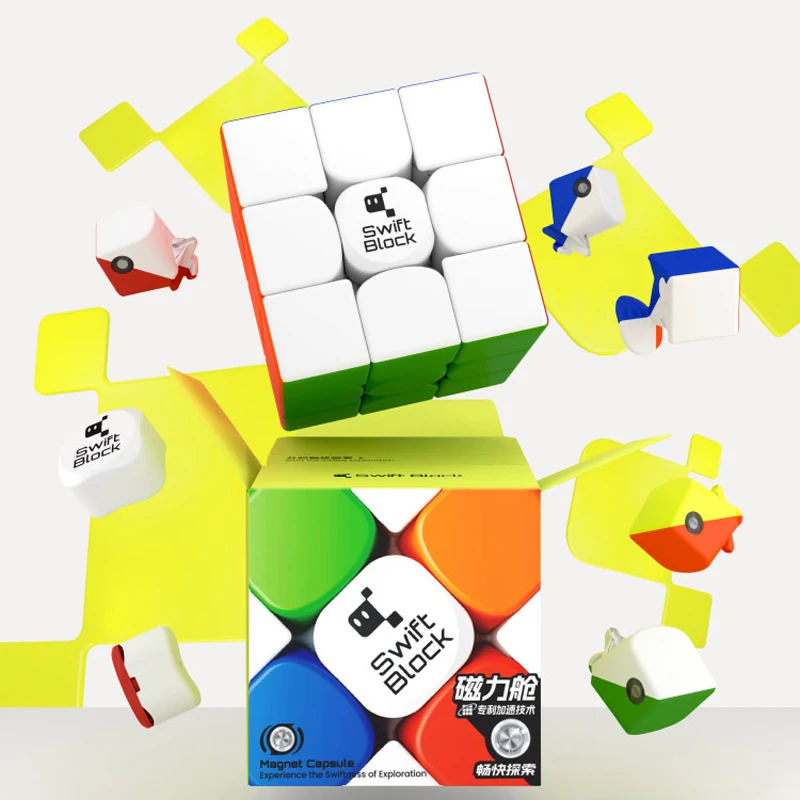 Speed Cube GAN Swift Block 355S 3x3 Magnetic Magic Cube Puzzle Children's Toy Professional