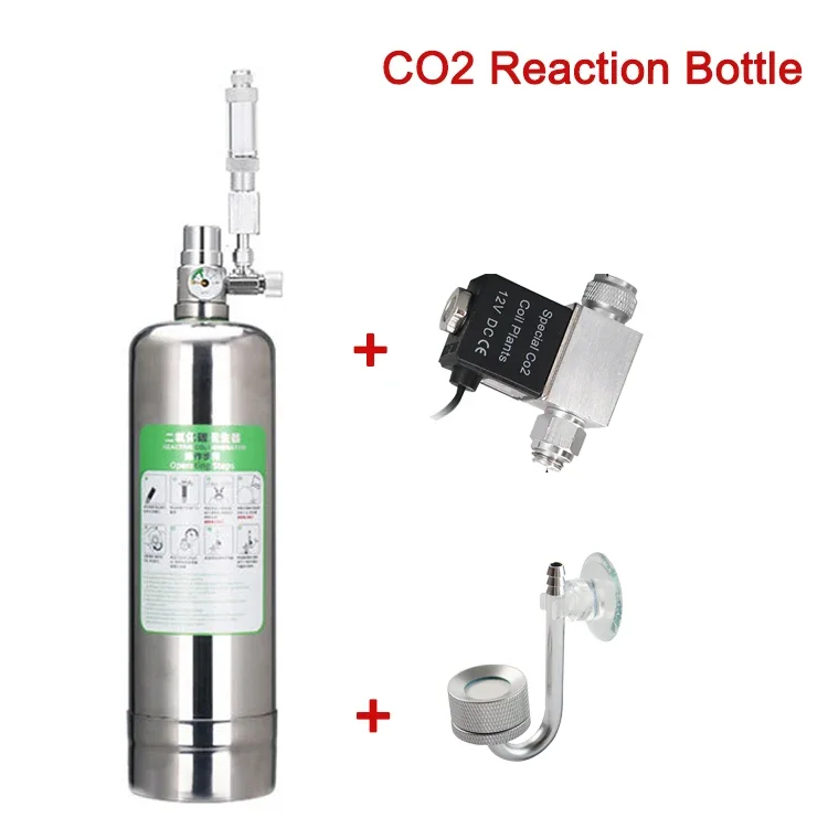 Acquario Kit sistema generatore di CO2 sistema generatore di bombole di CO2  in acciaio inossidabile Kit reattore di anidride carbonica per pesci  vegetali - AliExpress