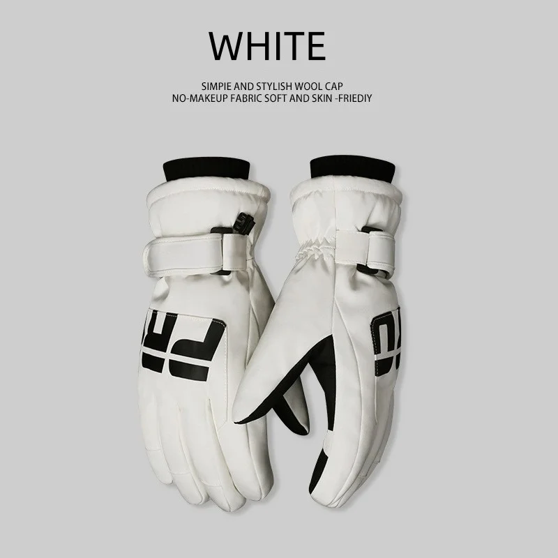 Cold Resistant Gloves for Men's Winter Cycling, Antifreeze and Warm, Plush and Thickened Electric Motorcycle Gloves Skiing Glove