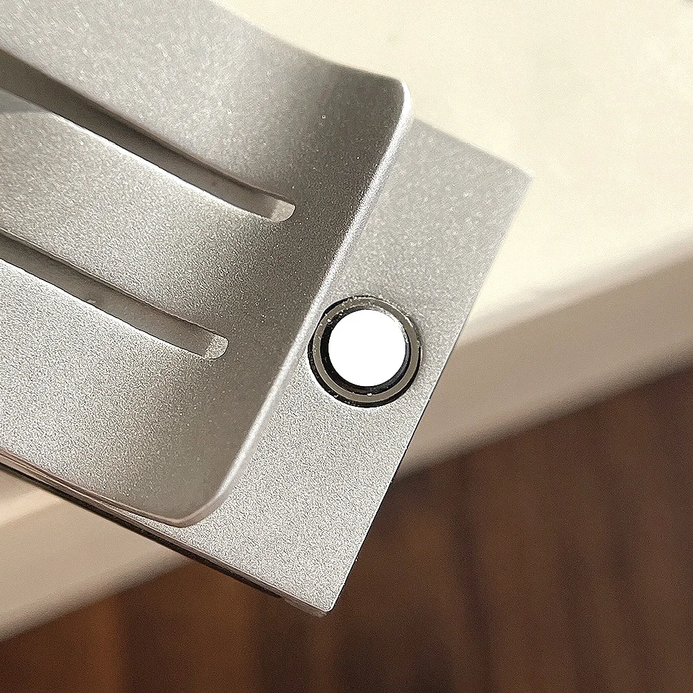 PJS MB Polished Black Rubber Money Clip 316L Stainles Steel 1:1 High Quality Luxuy Classic Ticket And Change Folder With Box Set