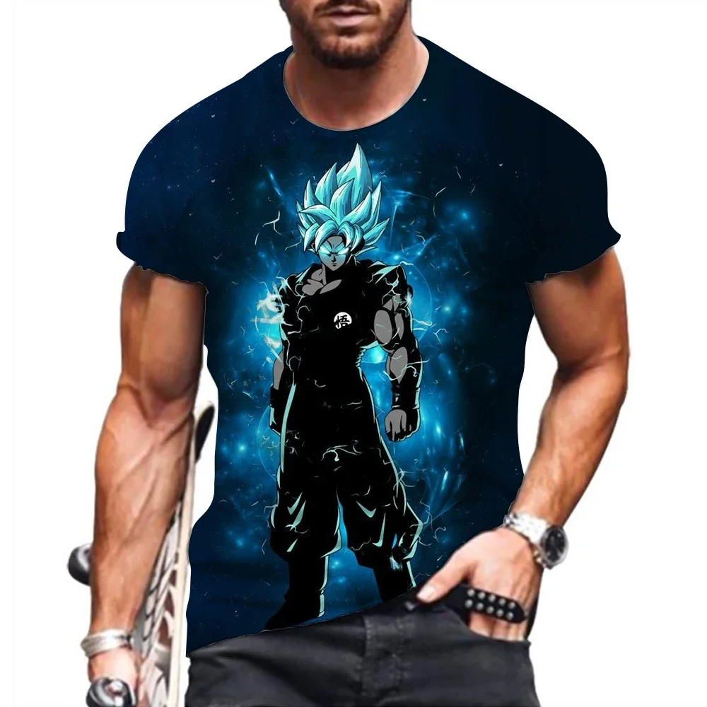 

Vegeta Dragon Ball Z Goku Men's T Shirt Streetwear 110-6XL Saiyan New Oversized Short Sleeved Y2K Cool GYM O-collar Anime Summer