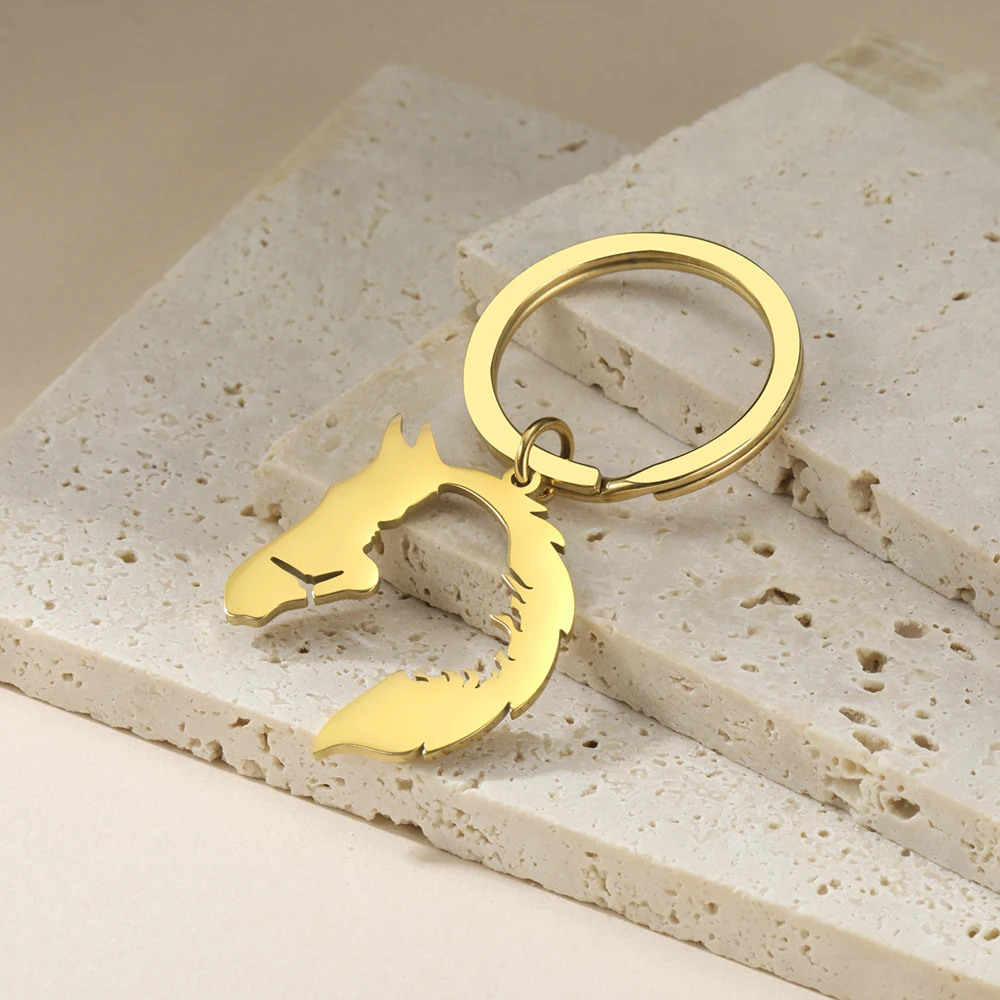 Dawapara Reitsport Pferd Schlüsselanhänger Triquetra Trinity Knoten Pferdekopf Tier Schlüsselanhänger Edelstahl Schmuck Geburtstag Jahrestag – Detail 27