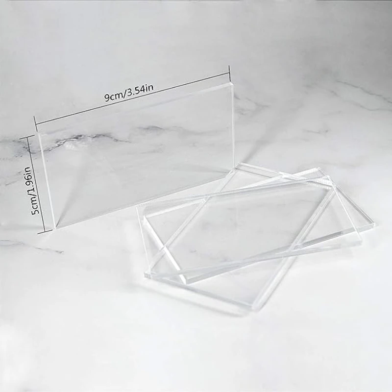 20/50Pcs Acrylic Transparent Table Seat Cards Wedding Blank Rectangular Seating Cards Guest Names Birthday Party Decorations