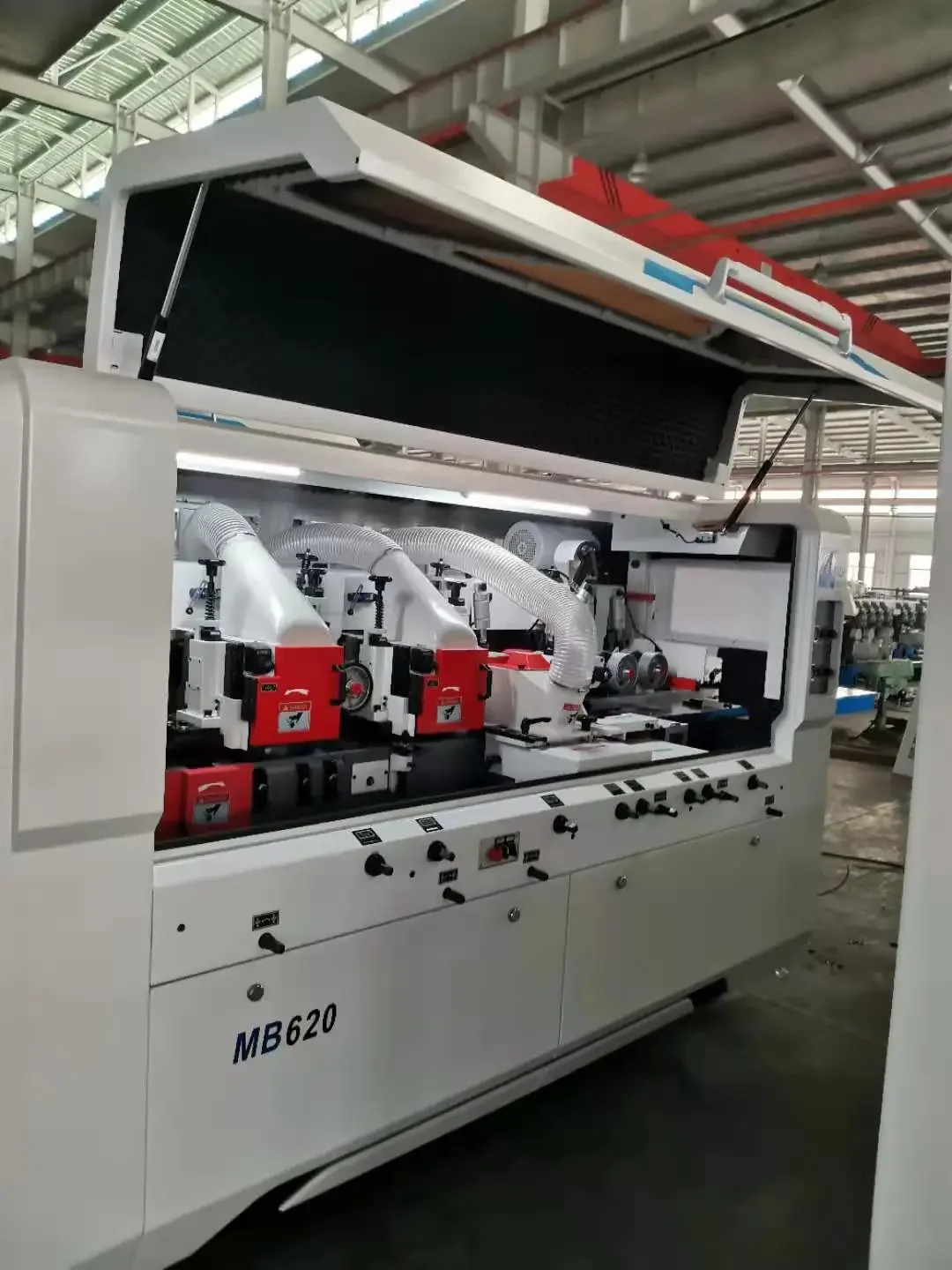 Blonde Color 13x400mm 6 Spindles 4-front Wiglder Machine 2 Ne 2 Double End Tenoner Machine for Sale 3