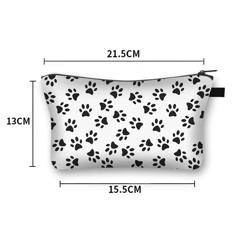 Cartoon Dog Print Ladies Cosmetic Bag Shopping Fashion Coin Purse Cute Dachshund Holding Portable Travel Girl Cosmetic Case 4
