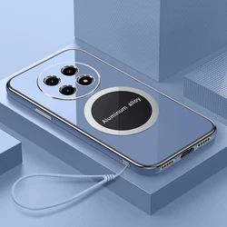 Luxury Square Plating Shockproof Phone Case Cover for Realme 12 4G (CX gs6D grey)