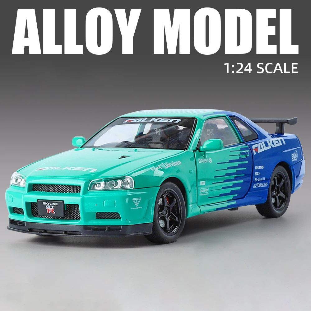 1:24 日産スカイライン GTR R34 ワイルド・スピード スケール