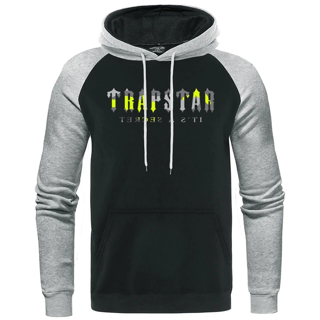 Trapstar London Sport Yellow Raglan Hoodie Men Casual Oversized Hooded Fashion Loose Clothes Casual Comfortable Street Hoody 2