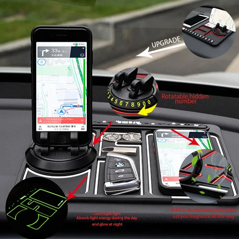 Multi Functional Car Anti Slip Mat Auto Phone Holder Non Slip Sticky Anti Slide Dash Phone Mount Silicone Dashboard Car Pad Mat Car Non Slip Mat Silicone Anti Slip Pad Silicone Anti Skid Pad Dashboard Phone Holder Dash Phone Holder