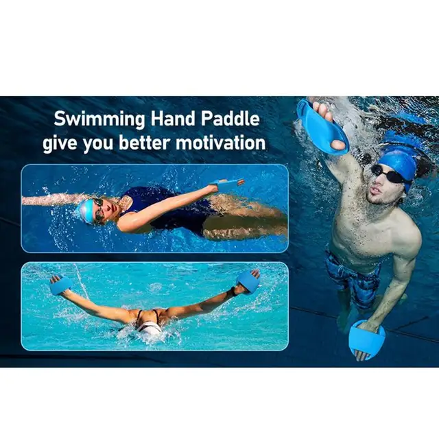 Swimming Paddles For Hands 2PCS Comfortable Swimming Hand Fins Swimming Gear Hand Palm Webbed Flippers Aquatic Swim Training 4