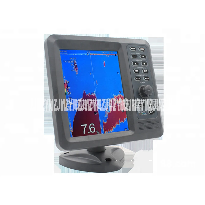 KFISH -7 Marine Fish Finder Depth Sounder Sonar Fish Finder With Dual Frequency,With TRANSDUCERS TD-25, 7”Inch TFT LCD