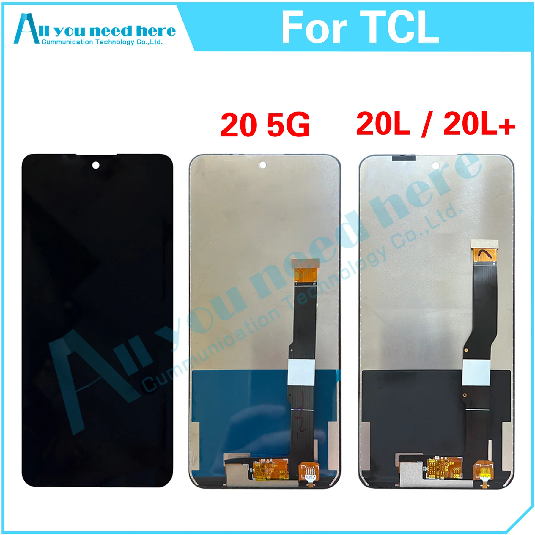 

For TCL 20 5G 20L 20L+ 20 Lite Plus T781 T781K T781H T774 T774H T774B T775H T775B LCD Display Touch Screen Digitizer Assembly
