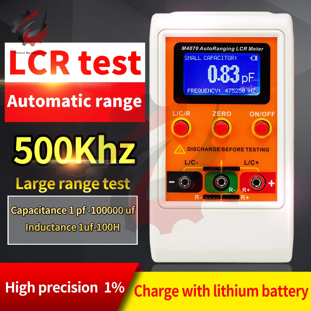 M4070 Digital LCR Meter AutoRange Component Capacitance Inductance Tester LCD Display USB Charge