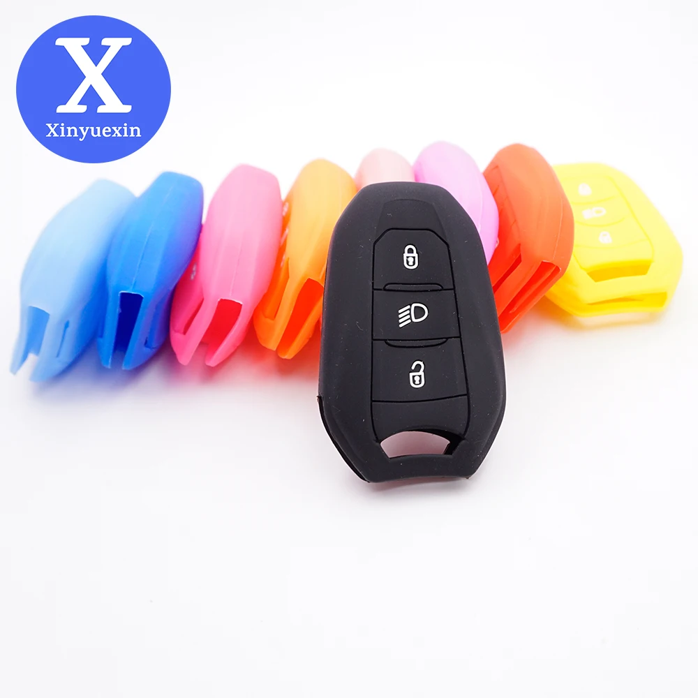 Xinyuexin Car Key Fob Case for Peugeot 208 5008 308 408 508 3008 Ds5