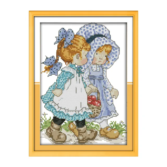 Work together with one heart cross stitch kit 1