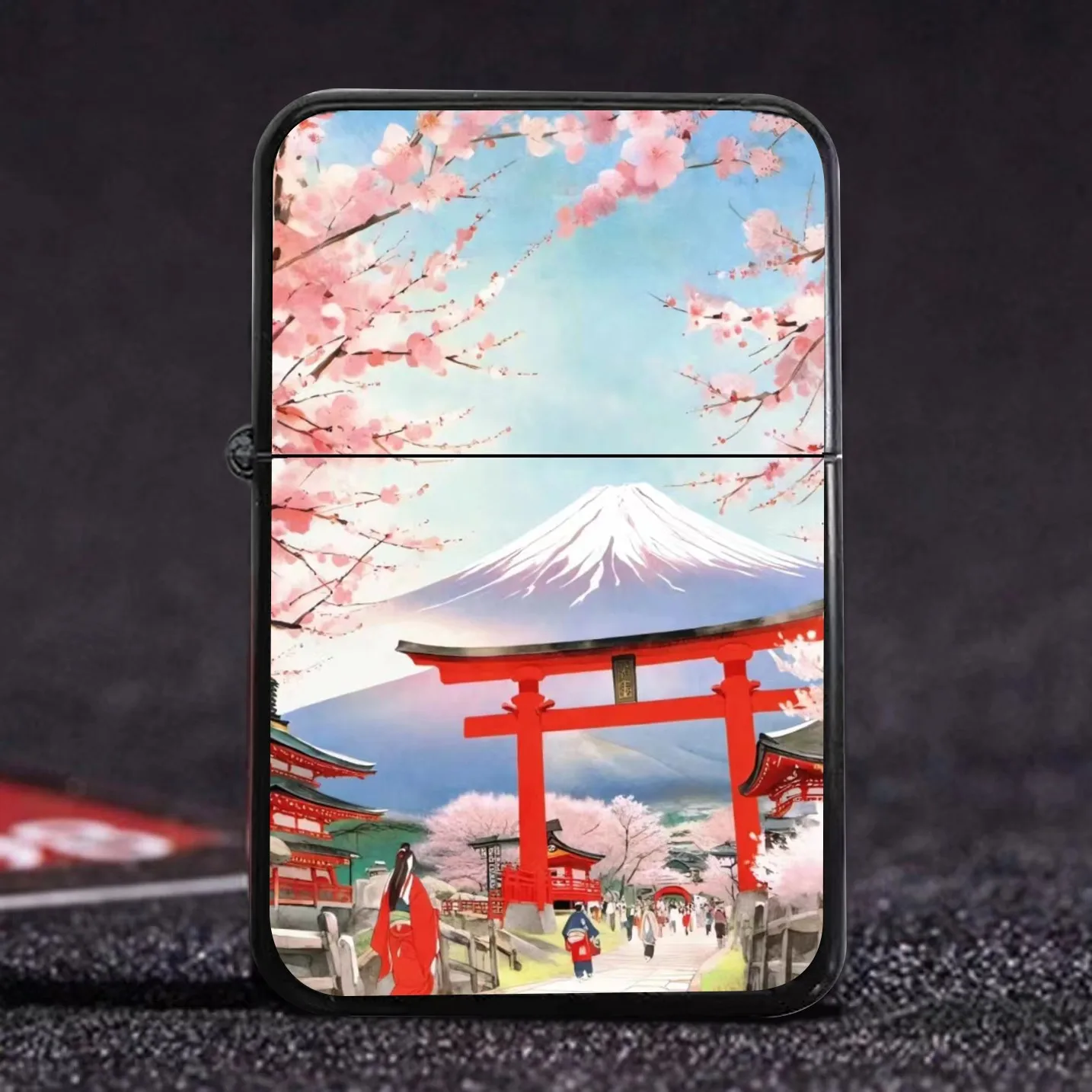Fuji Mountain Kerosene Lighter Metal Windproof Lighter Landscape Creative Advertising Machine Scenic and Historic Site