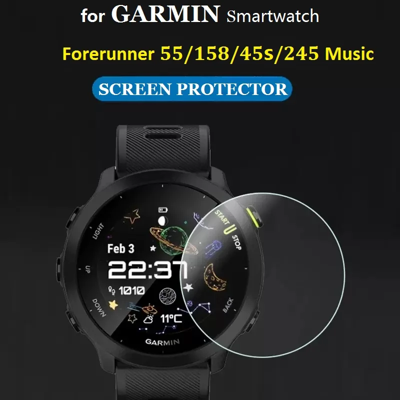 10Pcs 2.5D Pellicola Protettiva Per Garmin Forerunner 55 158 Smart Watch Garmin Forerunner 45 245 Pellicola Protettiva In Vetro Temperato