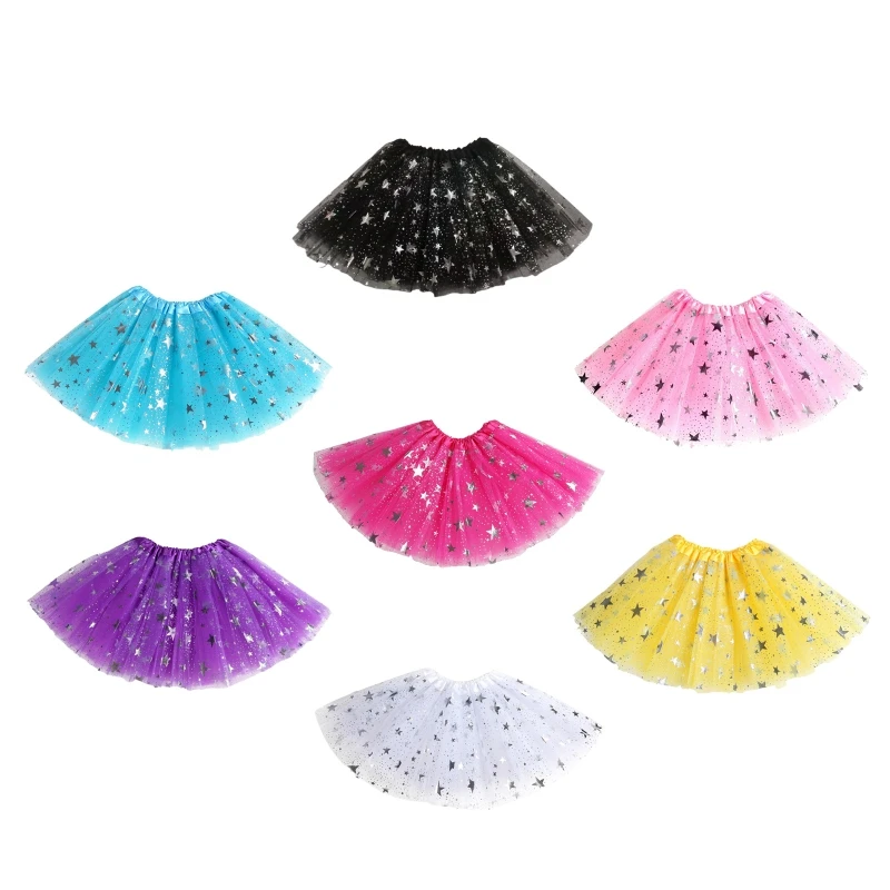 

Children Kids Girls Ballet Skirts Elastic Mesh Tutu Dress Gymnastics Dancing Skirt Princess Pettiskirts