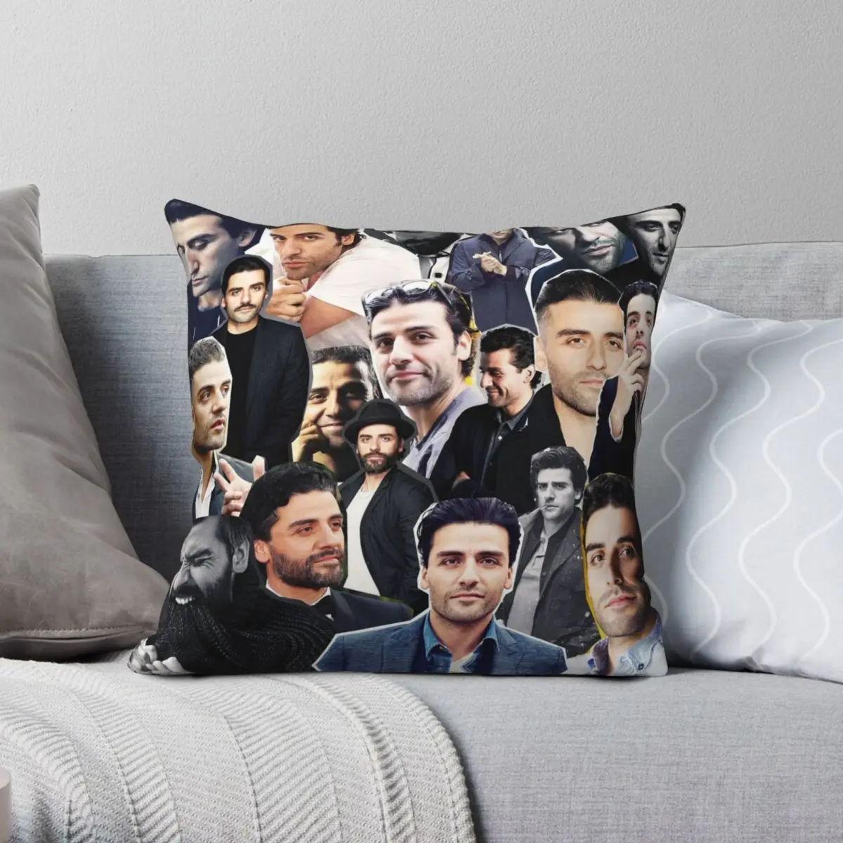 

Oscar Isaac Apocalypse Square Pillowcase Polyester Linen Velvet Creative Zip Decorative Pillow Case Sofa Cushion Cover