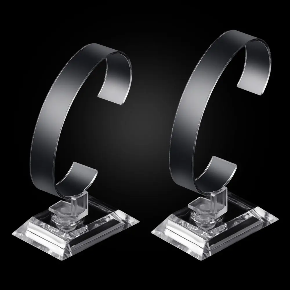 Amindz 10 Piezas Expositor Relojes,Transparentes Pulsera Reloj