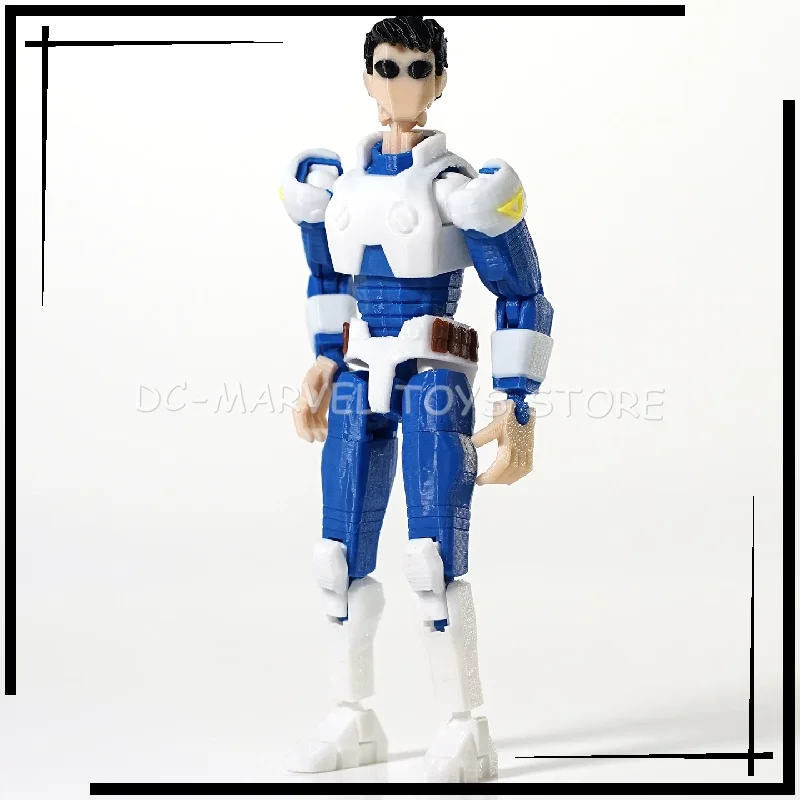 Neu auf Lager: 3D-gedruckte Unbesiegbare Jungen-Figur in Hellblau mit Markierungsstreifen, Dummy13 T13 Mehrteilige Verwandlungs-Actionfigur – Detail 25