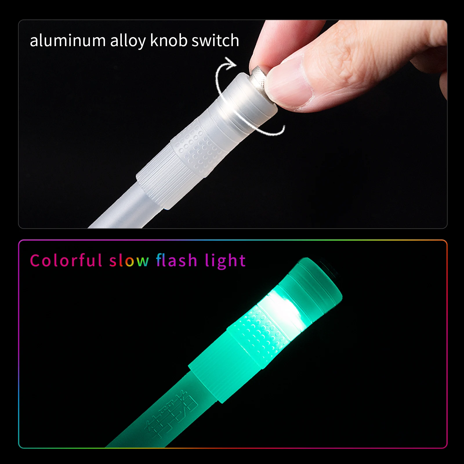 Non-writable professional rotary pen luminous rotary pen advanced decompression colorful super slow flash gradient