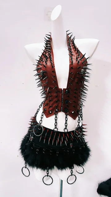 Gothic Tank Tops Punk Tank Tops halter topy2k clothes y2k crop top gothic clothes y2k top rivetTank Tops Skull top vintage tops 5