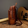 Handmade Genuine Leather Men Backpack Retro First Layer Leather Computer bag Latop Bags Casual Men's Travel Backpack Shoolbag 5