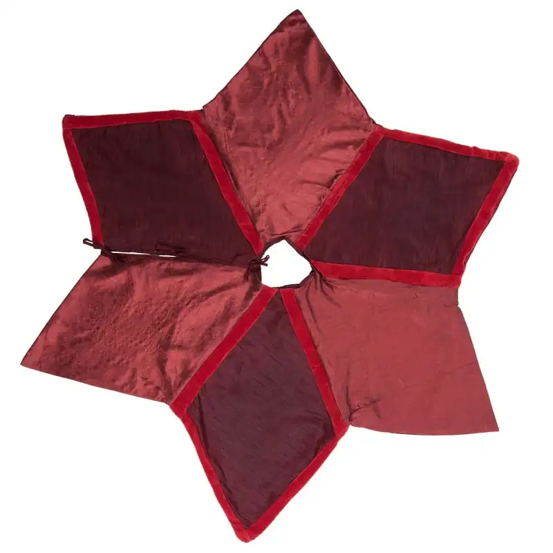 

Decorative 60" Burgundy Frost Christmas Tree Skirt