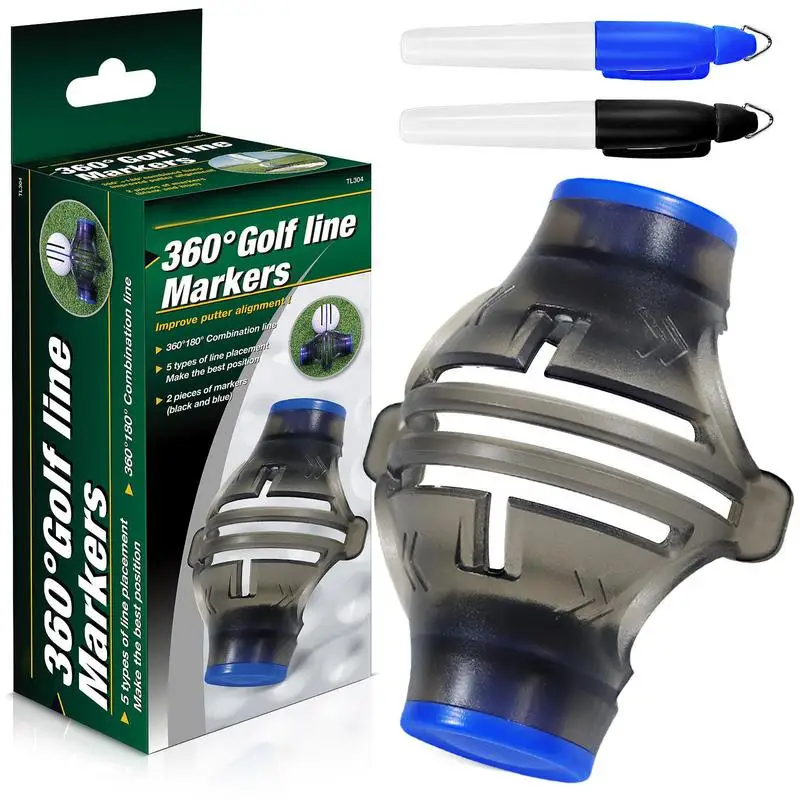 Ball Marker High Precision Golf Ball Stencil 360Degree Triple 3Line