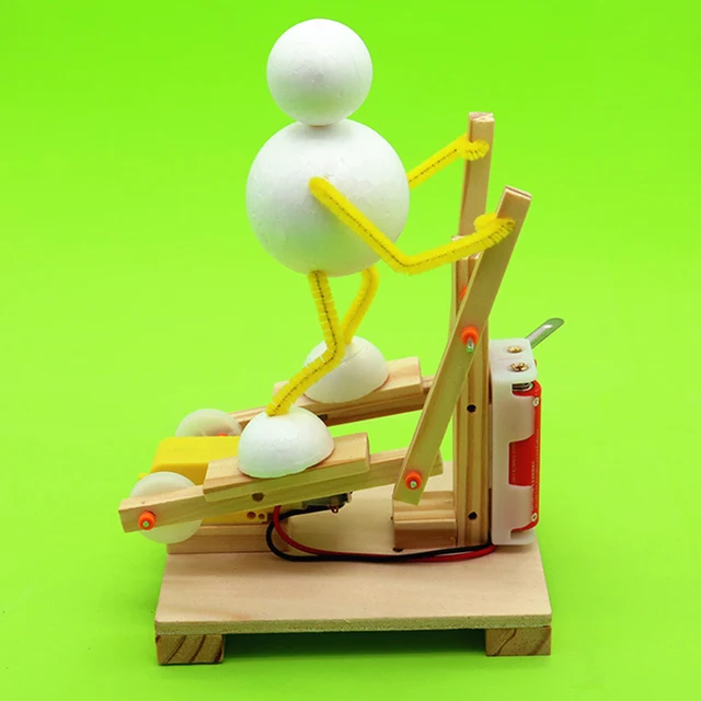 DIY wooden stepper science toy assembly elliptical machine model kit science teaching aid creative invention children's gifts 3