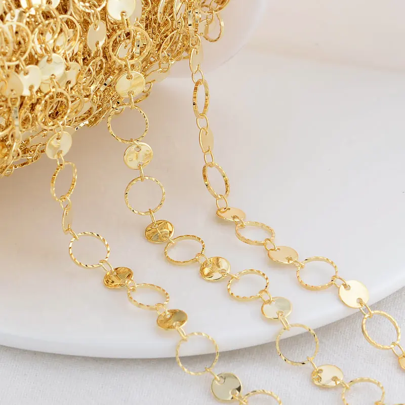 14k Gold Color Plated Brass Chains Star Heart Link Copper Diy Jewelry  Findings For Women Necklace Bracelet Making Supplies - Jewelry Findings &  Components - AliExpress