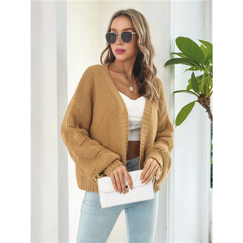 여성 패션- 캐주얼 오버사이즈 스웨터 오픈 프론트 배트윙 롱 슬리브 청키 니트 가디건 아우터웨어 코트