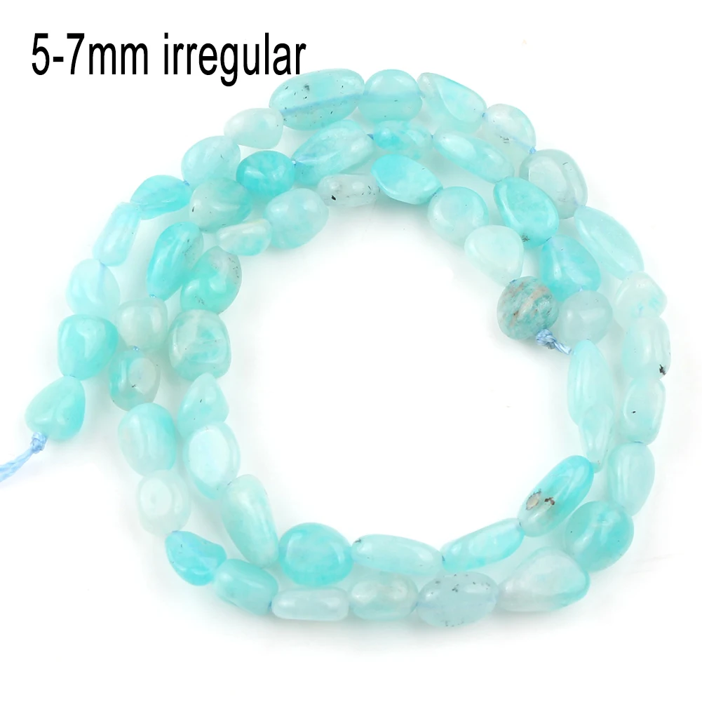 Blue Amazonite Natural Stone Beads - Variety Pack for Jewelry Making and DIY Accessories