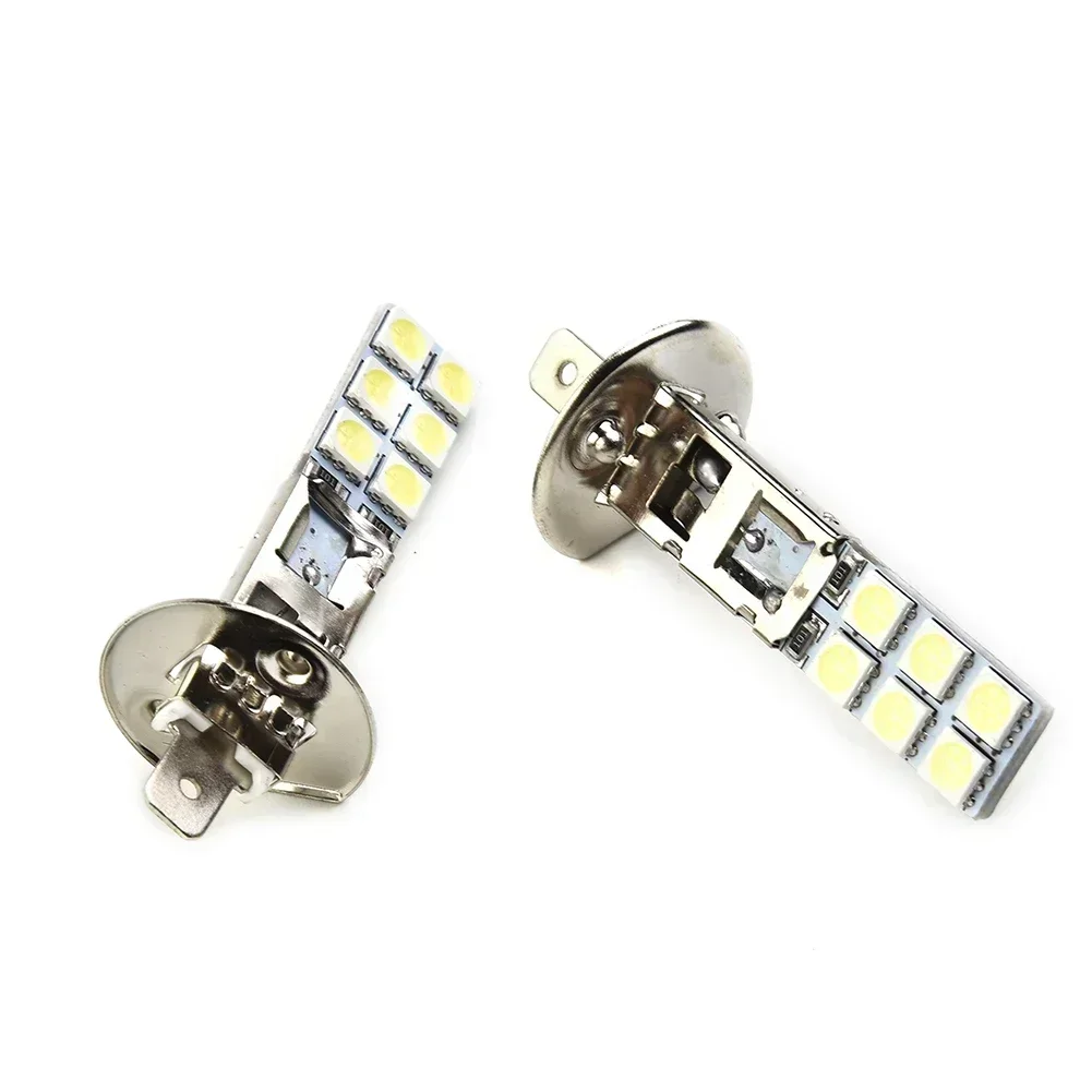 LED Headlights 2x H1 Fog Lights H1 6000K Super White 55W LED Headlight Bulbs Kit Fog Driving Lights Aluminum Practical Replacement Accessories