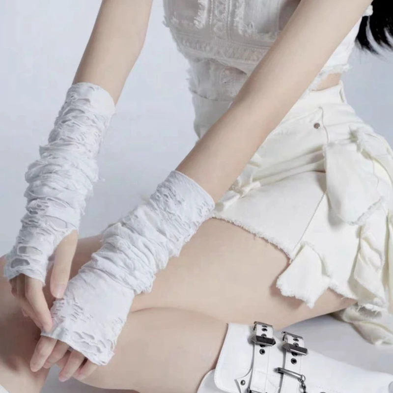 

nail designer accessories punk hole decorative sleeves false Nail Art polish display halloween gloves Manicure tools for picture