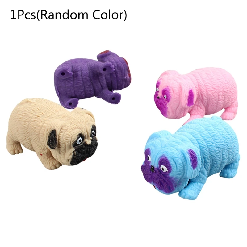 

Squishy Dog Toy Stress Relief Pug Vent Decompression Relax Toy Bouncy for Creative Gift Party Decorative Favor