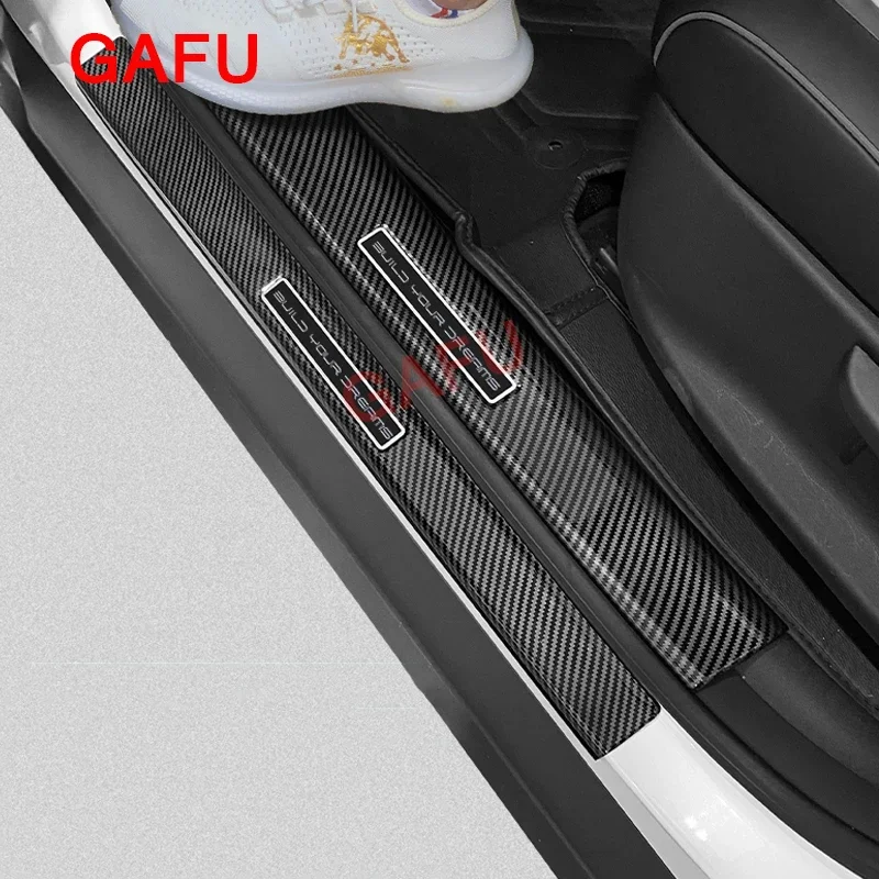 

Для BYD Atto 3 Yuan Plus EV 2020-2022 Автомобильная дверь приветственная педаль углеродное волокно износостойкая отделка внутренние защитные аксессуары
