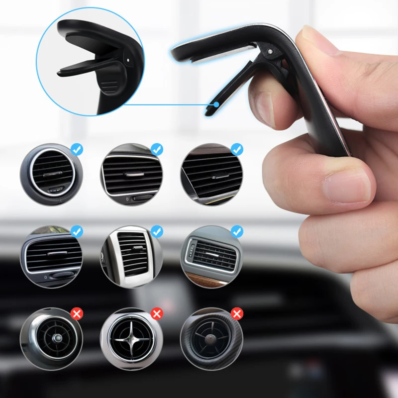 Magnetic L-Shape Car Phone Holder Universal Mount Mobile Cell Phone Stand GPS Support For 13 12 11 Promax Xiaomi Huawei