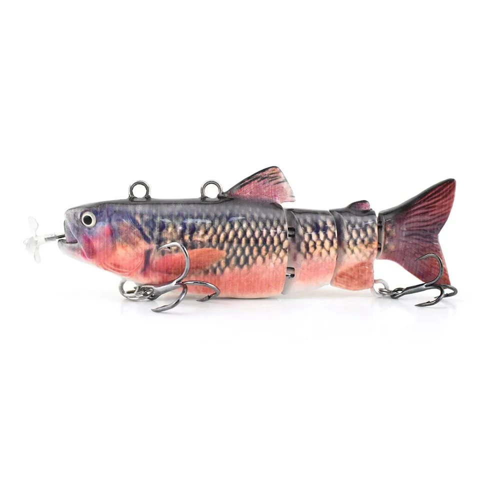 Nuevo señuelo automático para nadar, máquina electrónica para peces, robot para peces, cebo para peces, 130 mm, 35 g, hélice en espiral, cebo inteligente cruzado