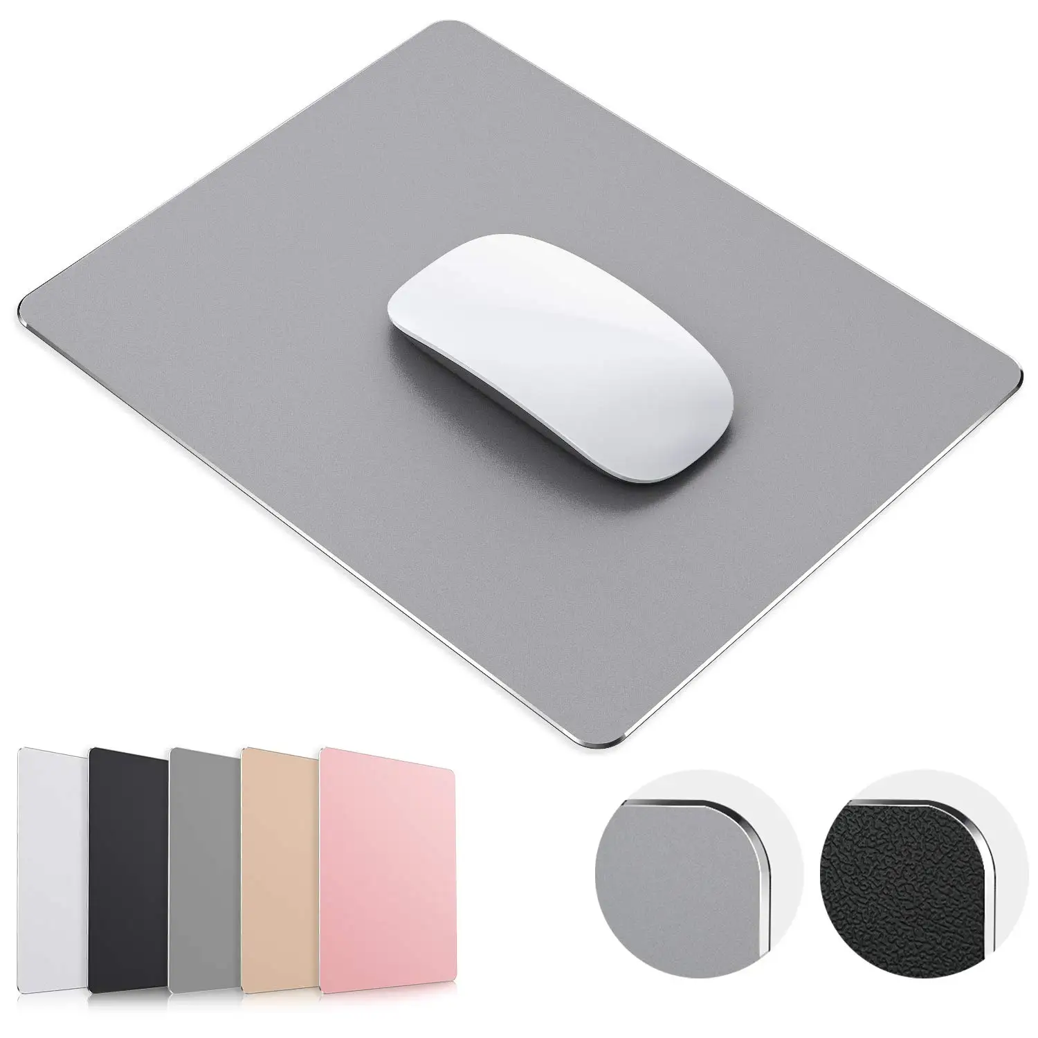 Metal Alumínio Mouse Pad Mat Hard Smooth Magia Fina Mousead Lado Duplo Controle Rápido e Preciso Impermeável para Casa de Escritório