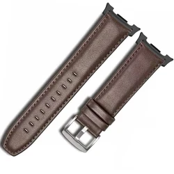 High - Quality Genuine Leather Watchband - Classic Smartwatch Strap Wrist Belt Bracelet - Watch 8 44mm (Dark brown)