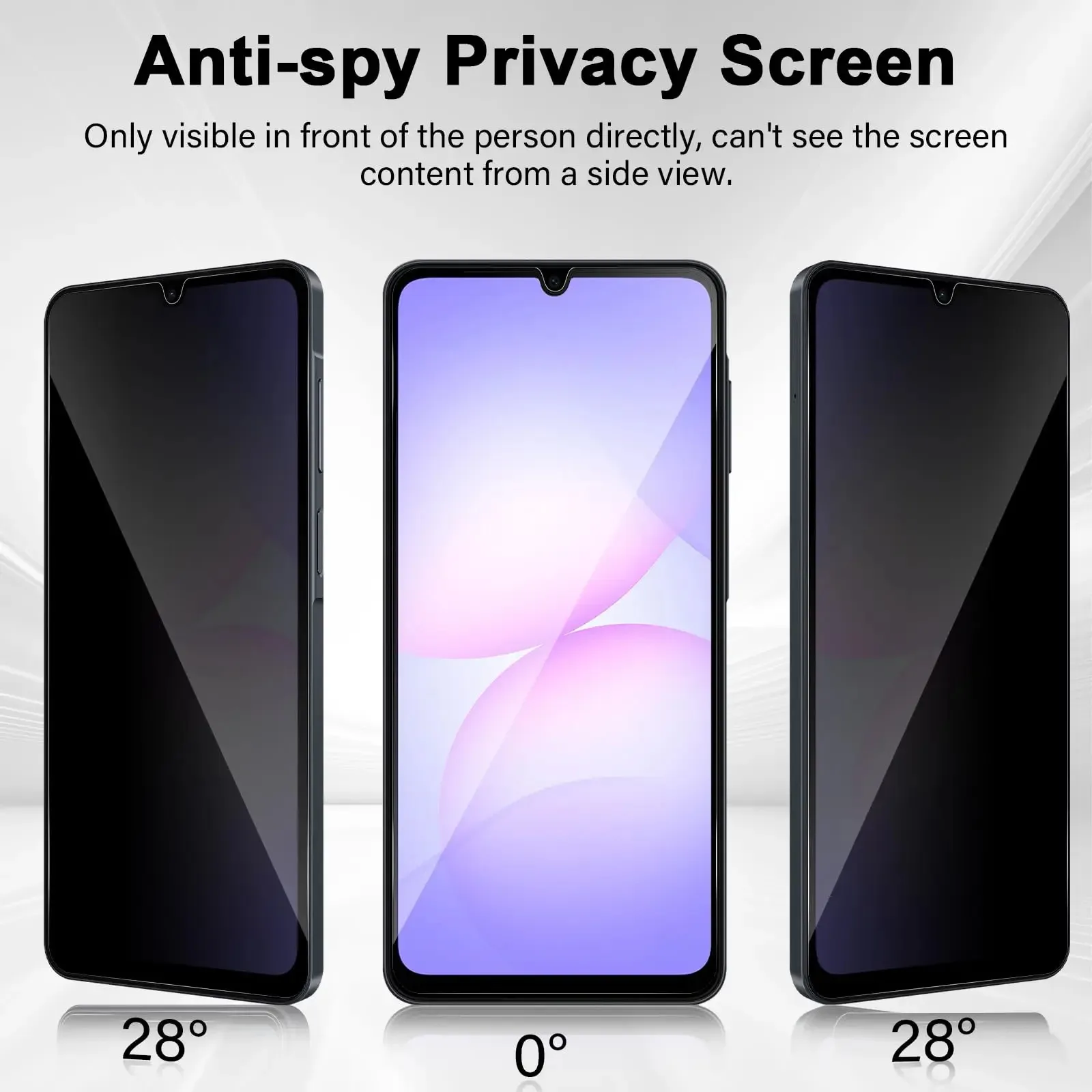 2 Pezzi Pellicola Protettiva in Vetro Temperato Privacy per Samsung Galaxy S23 S24 S25 S26 Plus Ultra - immagine 3