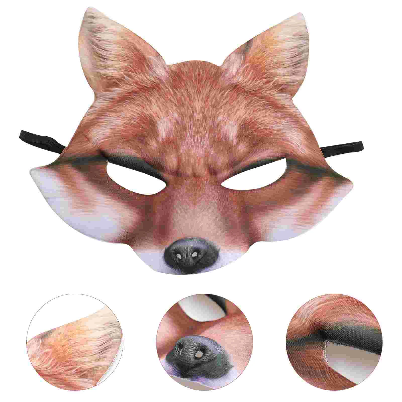 

Halloween Fox Mask DIY Unpainted Mask White Blank Face Mask Halloween Masquerade Fox Mask Cosplay Blank Mask For Halloween