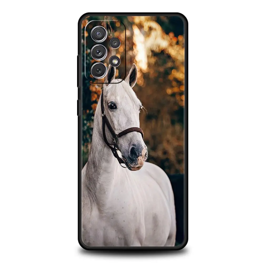 Elegant Running Horse Design Phone Case - Artistic Animal Cover