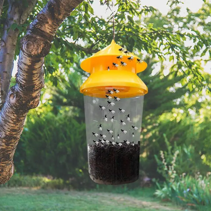 Reusable Fly Traps 2pcs Fly Bait Bags Catchers Outdoor Firm Reliable Flytraps for Pastures Orchards Barns Farms Gardens Stables fly trap,insect traps,insect catcher