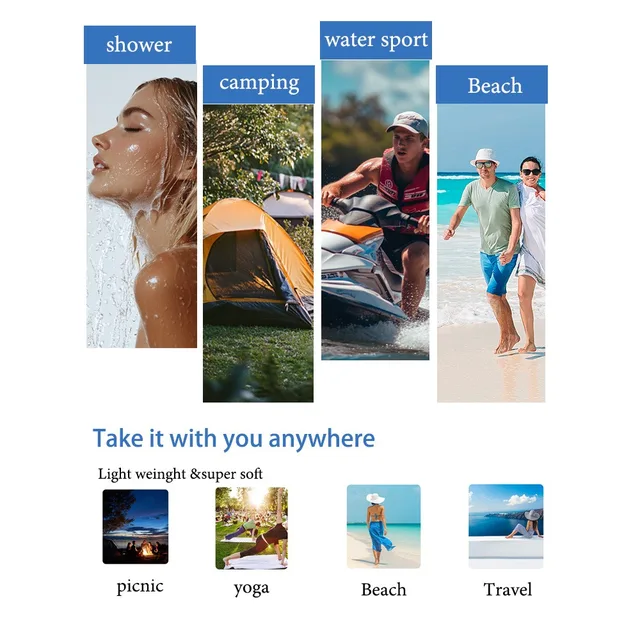 Interesting Tropical Cartoon Shark Tralalero Tralala Printed Beach Towel, Anti Sand Super Absorbent Quick Drying Towel 6