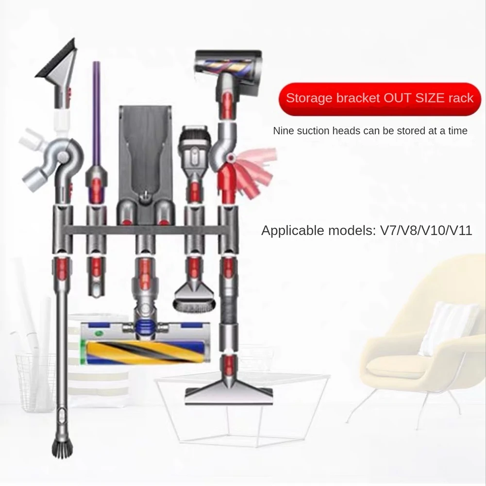 

Storage Bracket for Dyson V7 V8 V10 V11 V12 V15 Vacuum Cleaner Brush Head Stand Suction Nozzle Base Holder Grey