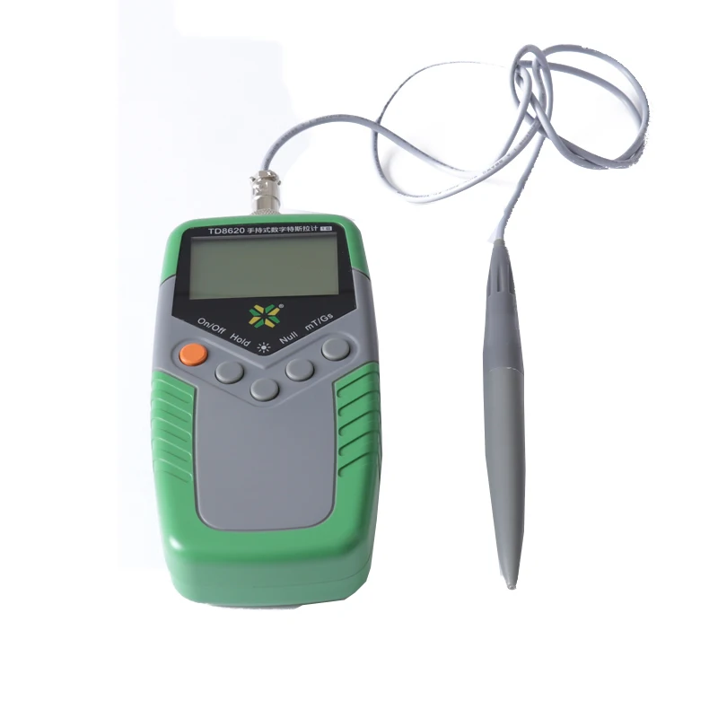TD8620 High Precision Gauss Meter Tesla Meter Gaussmeter EMI Surface Magnetic Field Tester with Axial Probe 0-2400mT 5% Accuracy