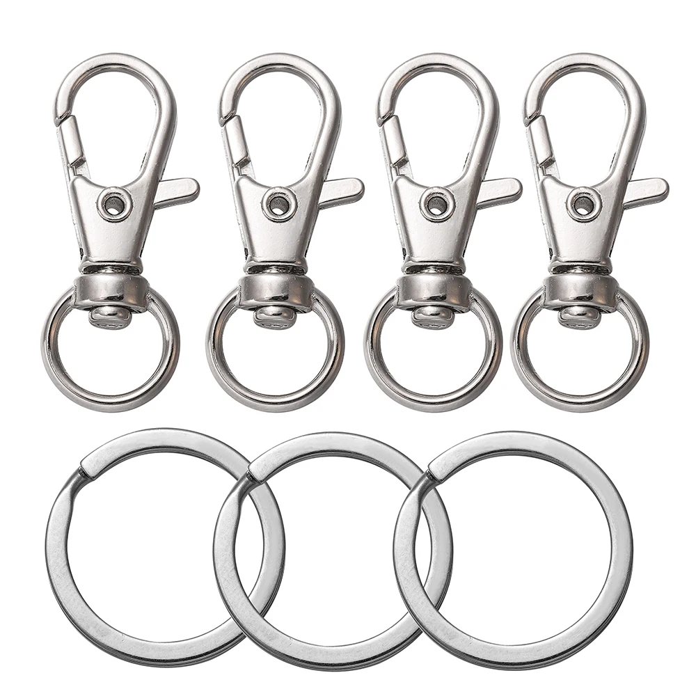 5/10Pcs Swivel Clasps Lanyard Snap Hooks with Key Rings Key Chain Clip Hook Lobster  Claw Clasps for Keychains Jewelry DIY Crafts - AliExpress